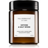 Vila Hermanos Apothecary Vetiver &amp; Salt Wood lum&acirc;nare parfumată 120 g