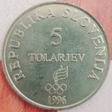 3360 Slovenia 5 Tolarjev 1996 Olympics Centennial km 33 UNC, Europa