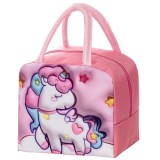 Geanta termoizolanta cu model unicorn, roz, 23 x 20 x 10 cm, Lean 21585