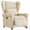 vidaXL Fotoliu rabatabil electric, crem, material textil 3303362