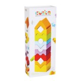 Jucarie Din Lemn Cubika, Set Constructii Turn