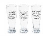 Cumpara ieftin Set 3 pahare bere sticla transparenta neagra &Oslash; 7 cm x 19 H, 430 ml