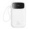 Baseus QPow 2 20000mAh 30W Power Bank cu 2 cabluri USB-C integrate - Alb