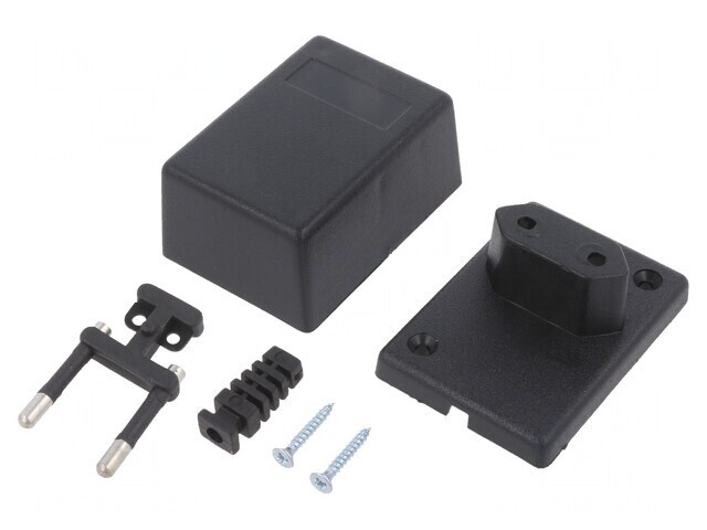 Carcasă Alimentator ABS Neagră 46x65x37mm
