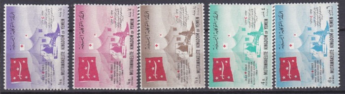 DB1 Centenar Crucea Rosie Yemen 5 v. MNH
