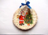 Glob pe sidef cu mos craciun cu bradul 44903