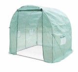 Sera Solar Gradina Tunel Cadru Otel Folie Polietilena Fereste Usa Flori Legume Plante 3x2x2m + Sistem Irigare + LIVRARE GRATUITA