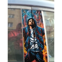Sticker Auto Stalpi Usi Rapper , Autocolant Urban si Cool pentru Masina Ta