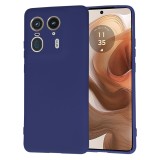 Husa premium din silicon pentru motorola edge 50 ultra - softflex, microfibra, navy blue