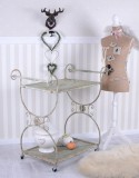 Carucior ceai Shabby Chic din metal antichizat AJA092