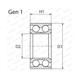Rulment butuc roata Moog FDWB11217, parte montare : punte spate, stanga, dreapta