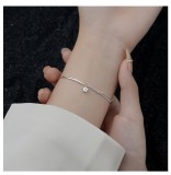 Cumpara ieftin Bratara din Argint 925 Rodiat cu Design Asimetric E i Stea , Starry Night Bangle