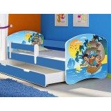 Patut Tineret MyKids Pirates cu Sertar si Saltea 160x80