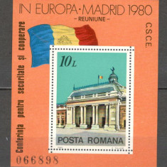 Romania.1980 Conferinta ptr. securitate si cooperare Madrid-Bl. ZR.656