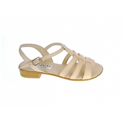OFERTA MARIMEA 37, 39, 40 -Sandale dama din piele naturala, CORA BEJ - S2BEJ foto