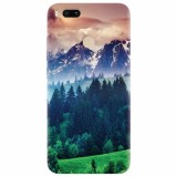 Husa silicon pentru Xiaomi Mi A1, Forest Hills Snowy Mountains And Sunset Clouds
