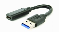 ADAPTOR GEMBIRD, USB 3.1 (T) la USB 3.0 Type-C (M), negru, &quot;A-USB3-AMCF-01&quot; (timbru verde 0.08 lei)