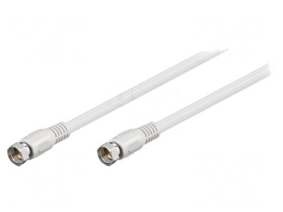 Cablu Coaxial 75&amp;Omega; 10m Alb cu Mufe F foto