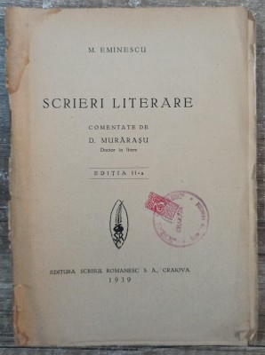 Scrieri literare - M. Eminescu// 1939 foto