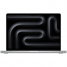 Laptop Apple MacBook Pro 14 cu procesor Apple M3 Pro, 11 nuclee CPU si 14 nuclee GPU, 18GB, 1TB SSD, Silver, INT KB, 96W USB-C