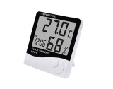 Termometru Higrometru Ceas Digital, Statie Meteo de Camera, Ecran LCD, Alb
