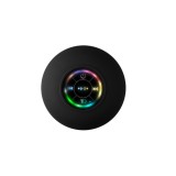 Boxa portabila ZYTEQ&reg;️, difuzor Bluetooth 5.0 cu LED, wireless, impermeabila, ventuza baie, rezistenta la apa IPX4, sunet clar, compacta, neagra, Universala