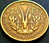 Cumpara ieftin Moneda exotica 25 FRANCI - AFRICA OCCIDENTALA, anul 1956 * cod 3157