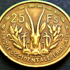 Moneda exotica 25 FRANCI - AFRICA OCCIDENTALA, anul 1956 * cod 3157