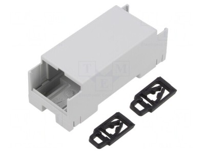 Carcasă pentru șină DIN ABS gri 90x36x33,5mm foto