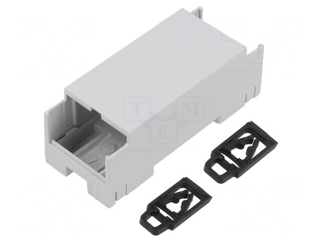 Carcasă pentru șină DIN ABS gri 90x36x33,5mm