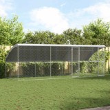 Cumpara ieftin Cusca pentru caini 3 buc. Argintiu 6 x 2 x 2 m Otel galvanizat