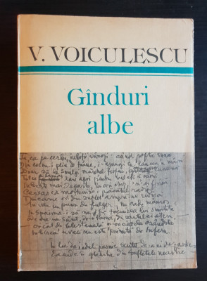 G&amp;acirc;nduri albe - V. VOICULESCU (ediție de Victor Crăciun, Radu Voiculescu) foto