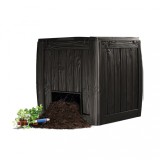 Cumpara ieftin Compostor Deco, cu piedestal, maro whisky, 340 l