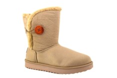 Ghete dama imblanite bej cu nasture - 40