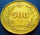 Cumpara ieftin Moneda 500 LIRE - TURCIA, anul 1990 * cod 2661 A, Europa