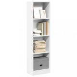 VidaXL Bibliotecă, alb, 40x24x143 cm, lemn prelucrat