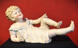Statueta din portelan biscuit - Piano Baby / decor pentru pian - atelier Germania - cca.1880