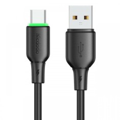 Mcdodo Cablu USB la Type-C Alpha Series Silicone Fast Charging, 6A LED, 1.2m, Negru foto