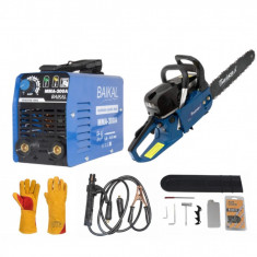 Oferta Invertor Baikal 300A, MMA + Drujba Baikal BP-3400, 4 CP, lungime lama 40 cm + Manusi profesionale de sudura foto