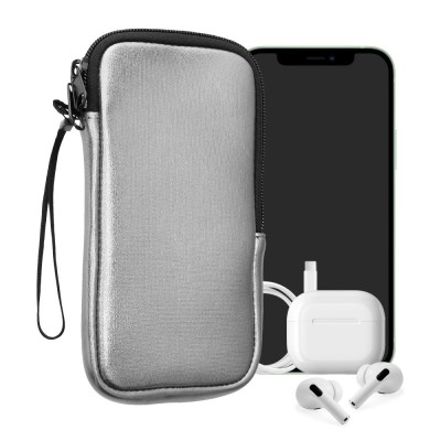 Husa Universala Kwmobile pentru telefon, Marime XL - 6.8 inch, Gri, Neopren, KWM0000099O180C foto