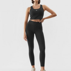 Crop top 2în1 de antrenament cu uscare rapidă pentru femei - negru