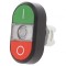 Comutator Dublu 22mm Roșu/Verde IP66