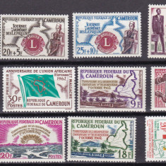 Camerun 1962 lot serii complete MI 350-54/374-380 MNH