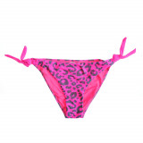 Slip de baie roz cu model animal print