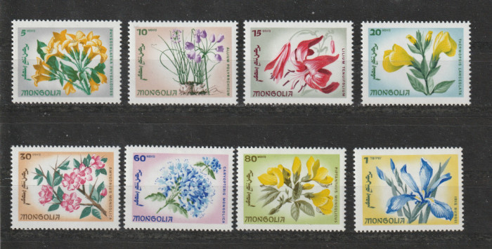 Mongolia 1966 - #96 Flori din Mongolia - 8v MNH