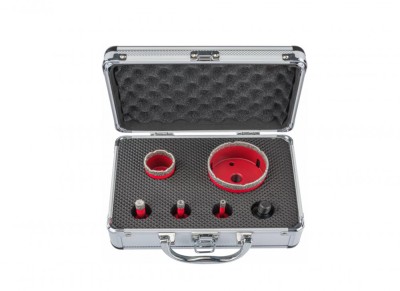 Set carote diamantate, 6-68 mm, prindere M14, HEX, 5 elemente, Red Technic RTZOD0045 foto