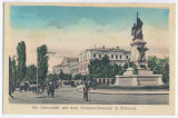 4309 - BUCURESTI, University, Bratianu Monument - old postcard - used - 1917, Circulata, Printata