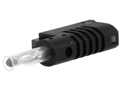 Conector banană 4mm 36A 30VAC 60VDC negru cu izolație foto