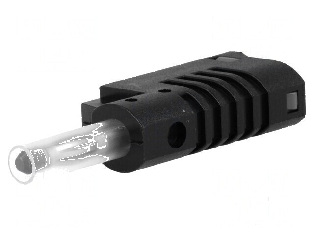 Conector banană 4mm 36A 30VAC 60VDC negru cu izolație