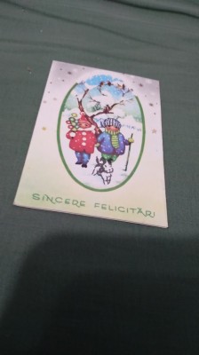 CARTE POSTALA FELICITARE CIRCULATA foto